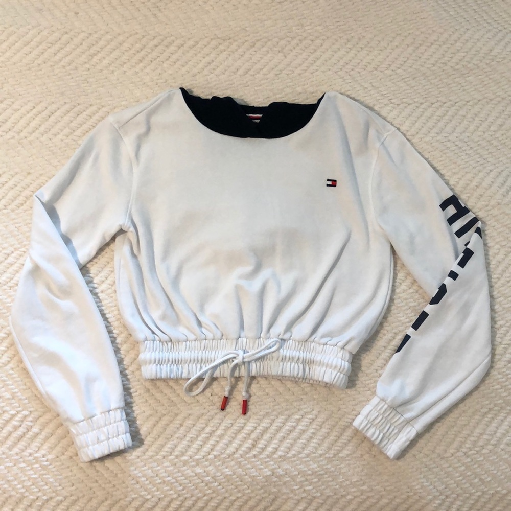 Tommy Hilfiger Cropped Sweater White